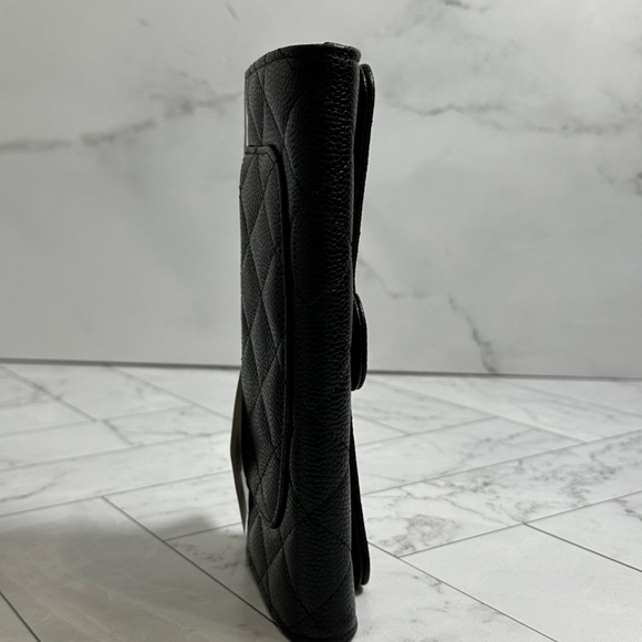 CHANEL Caviar Quilted Large Gusset Flap Wallet Black - Picture 8 of 15